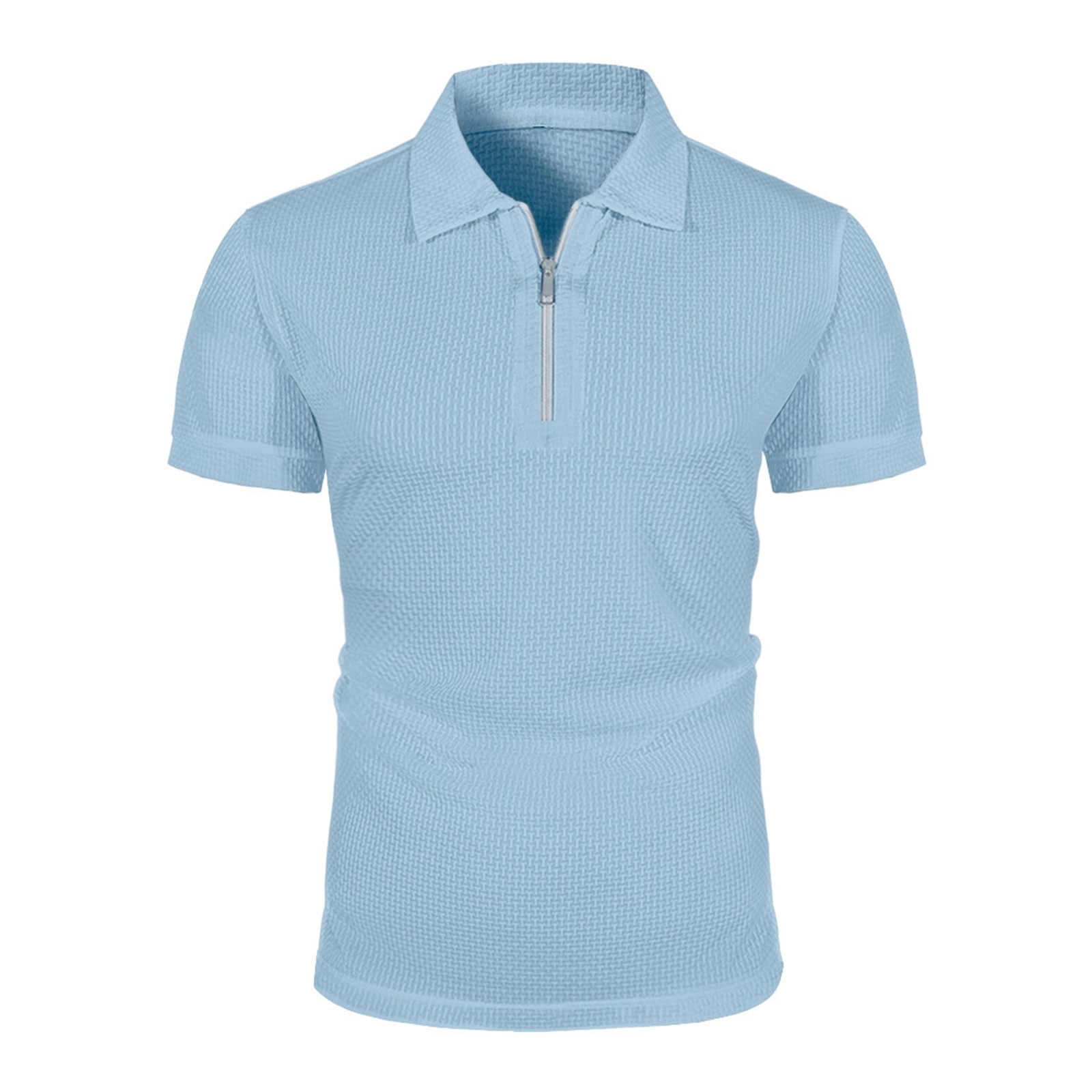 thumbnail image 4 of Camisetas casuales de manga corta para hombre: cuello redondo, mezcla ligera y suave, transpirables para el confort diario en verano., 4 of 7